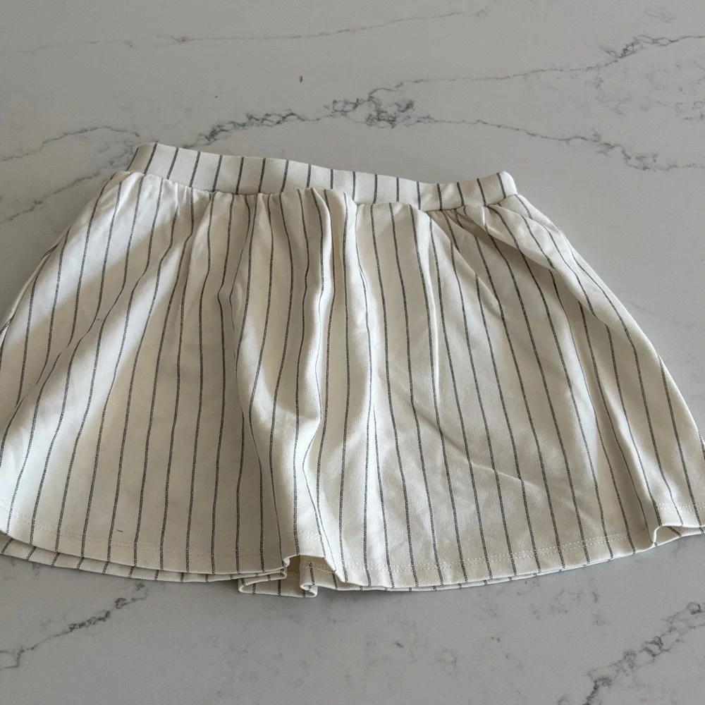 Habitual White Skirt with Black Stripes
